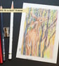 Little Deer original drawing, small letterbox art gift - Image 6