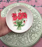 Poppy hand-painted August birth flower Ring Jewellery dish