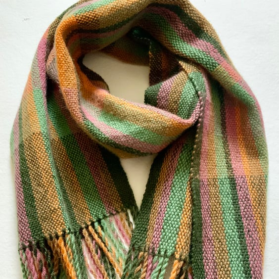 Handwoven Pure Wool Scarf