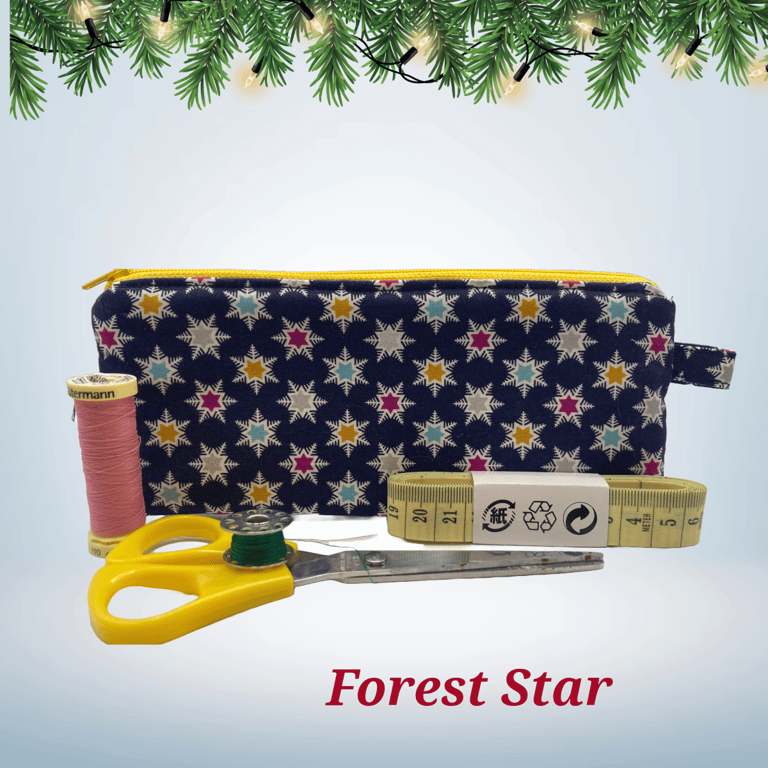 Zipper pouch in Liberty quilting cotton