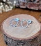 Silver Luna Circle Stud Earrings - Image 6