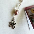 Beaded bag charm, journal, planner clip on charm, handmade gift