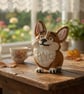 Handmade Air Dry Clay Corgi Dog Magnet - Cute Fridge Magnet & Pet Lover Gift