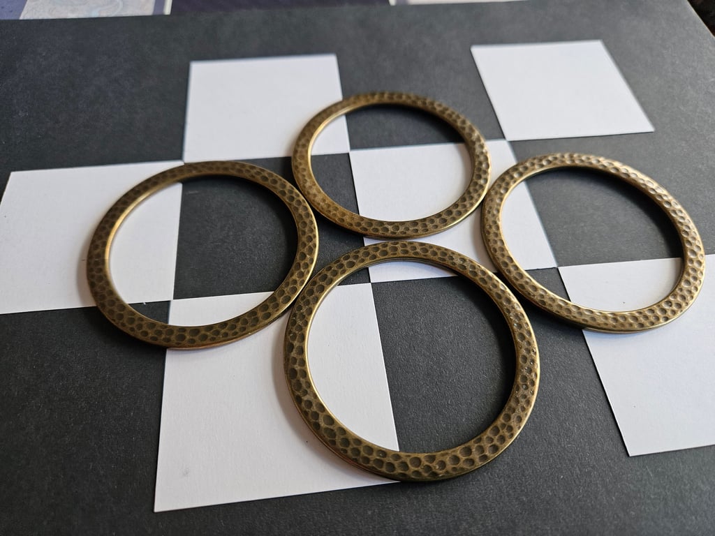 50mm 2" Antique Brass Decorative ring. Medium weight, Last 4