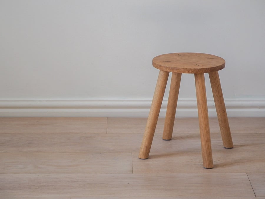 Step Stool - Solid oak stool in mid century design