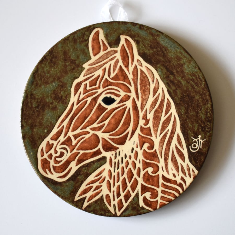 A118 Wall plaque coaster horse (Free UK postage)