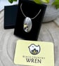 Sterling Silver Large Domed Oval with Swirl Detail Pendant Necklace - Image 5