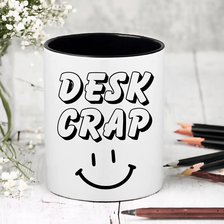 Desk Crap - Novelty Funny Pen  Pencil Pot