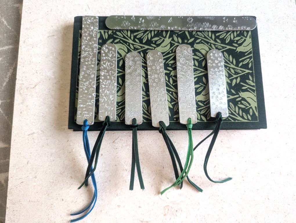 Hand Stamped  Bookmarks 
