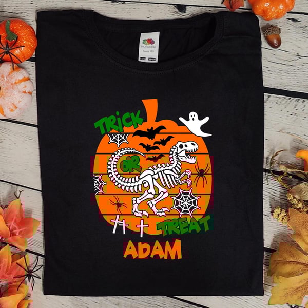 Personalised Halloween Trick or Treat T-shirt