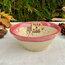 Bits & Bobs Decorative Dish with winter wood & raspberry mist glaze
