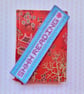 Bookmark Cross Stitch & Needlepoint Hand Sewn with Motto & Heart Book Lover Gift - Image 1