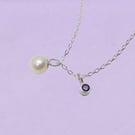 Small Cultured Pearl and Amethyst Pendant