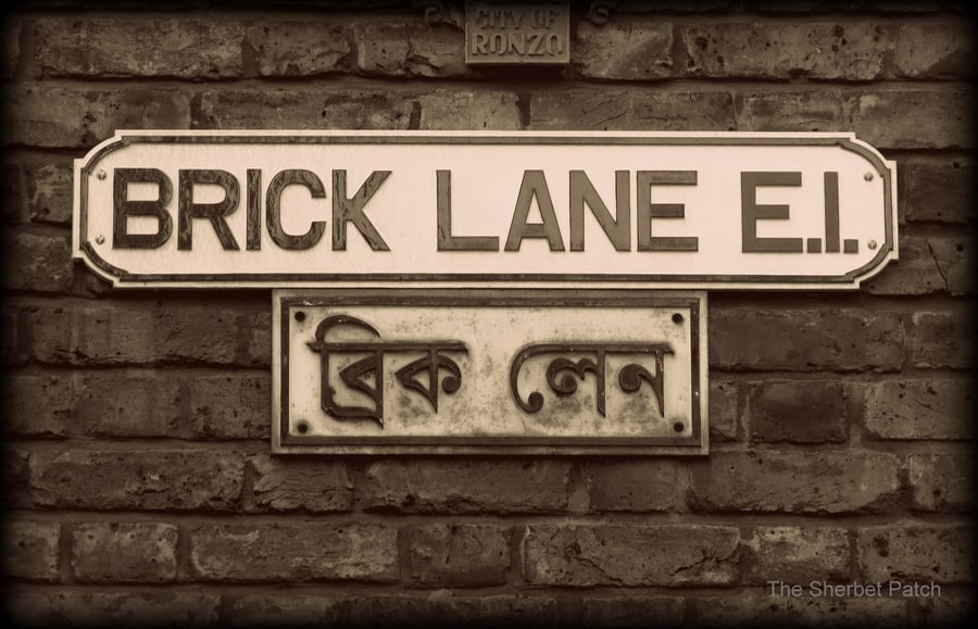 Brick Lane,  London.  A 29cm x 20.5cm print.  ( 11.4 inches x 8 inches )