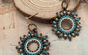 Beaded hoop earrings 