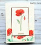 Blank Red Poppy Card - textured, embossed, all occasions, birthday, remembrance - Image 6