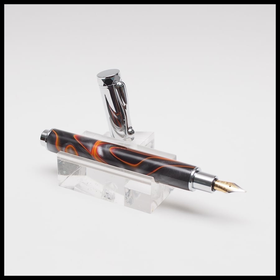 Pen. Handmade Magnetic Cap Fountain Pen.