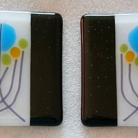 Charles Rennie Mackintosh inspired fused glass coasters