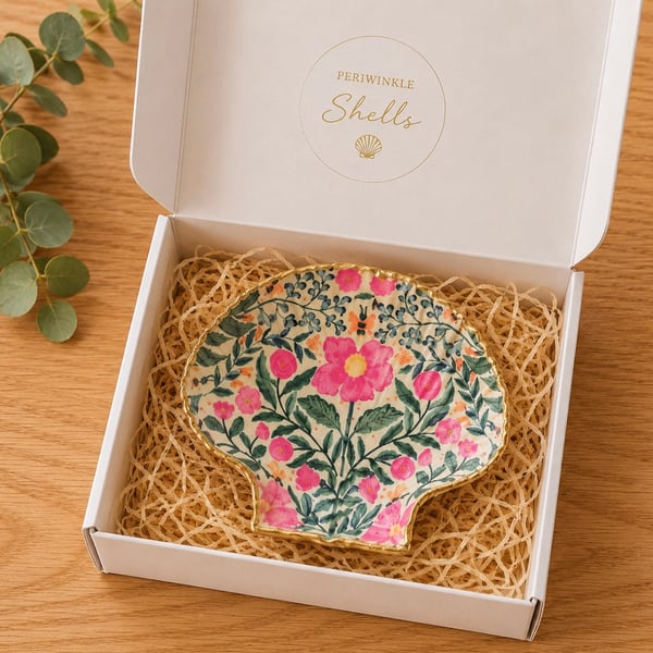 Floral and Bee Trinket Dish 