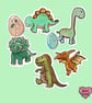 Hand drawn Dinosaur sticker set - Image 2