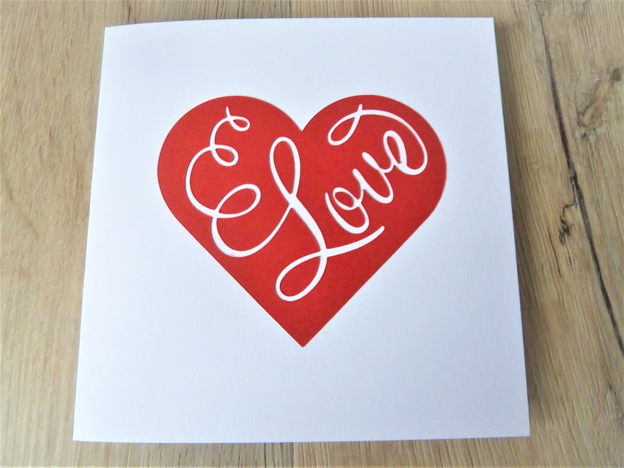 love papercut card