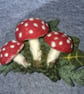 Needle Felted Toadstool Mushroom Hair Clip Handmade Hair Accessory - Image 8