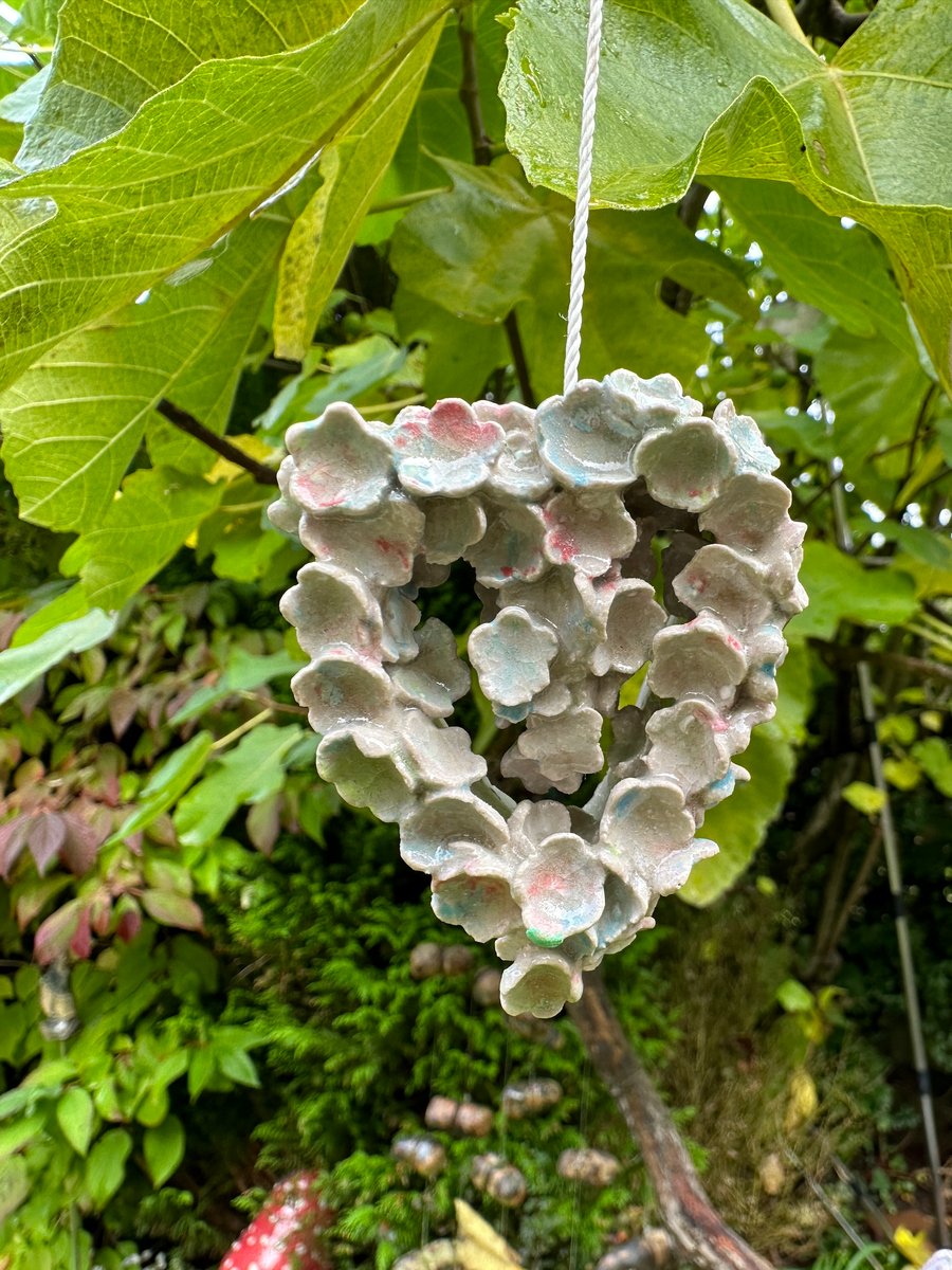 Ceramic Heart & Pastel flowers Ceramic Mobile 