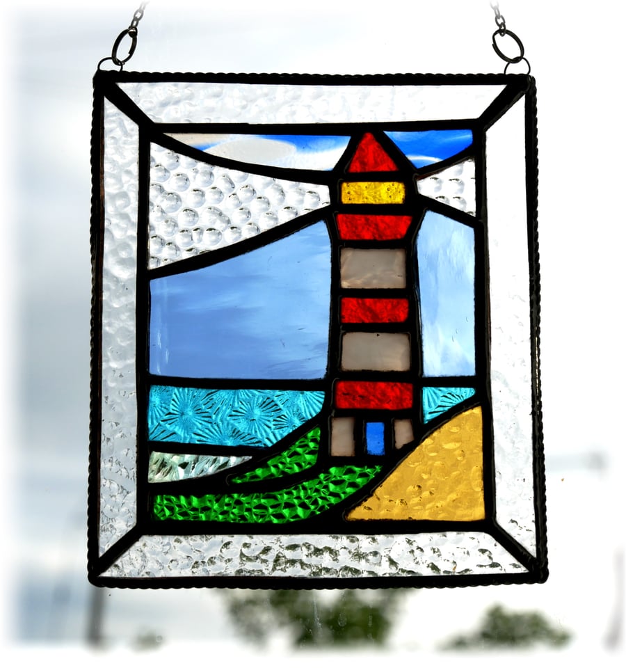 Lighthouse Suncatcher Stained Glass Picture 018