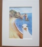 Print of Seagull visiting Durdle Door at Dorset Coast - Image 1