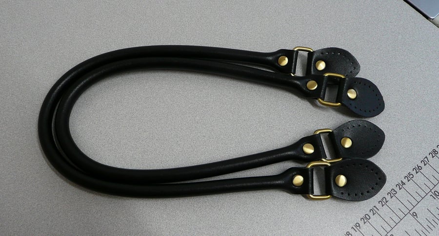 Bag handles PU and leather sew on bag handles black bag handles 