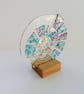 Fused glass ammonite, multicoloured ammonite ornament, glass art, beach gift.  - Image 9