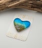 Fused Glass Heart - Seascape