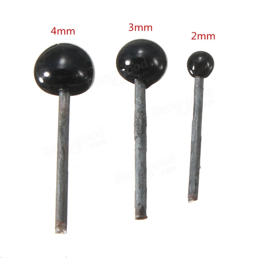 Glass eyes for needle felting 2mm x 2 pairs, 3mm x 2 pairs, 4mm x 2 pairs, DIY