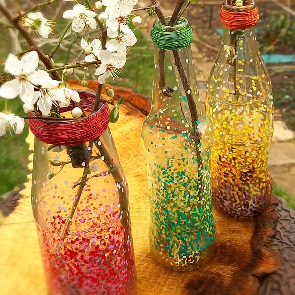 Spring Blossom Bottle Vases