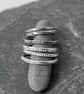 Sterling silver ring, stacking ring with choice of texture and finish - Image 3