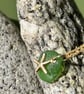 green seaglass and starfish gold filled necklace - Image 5