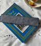 One More Page Bookmark Floral Shabby-Chic Embroidered Patchwork Quilted  - Image 4
