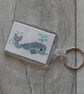 Cross Stitch Whale - Rectangular Keyring - Image 1