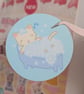 Whimsical Cat Bubble Bath Sticker