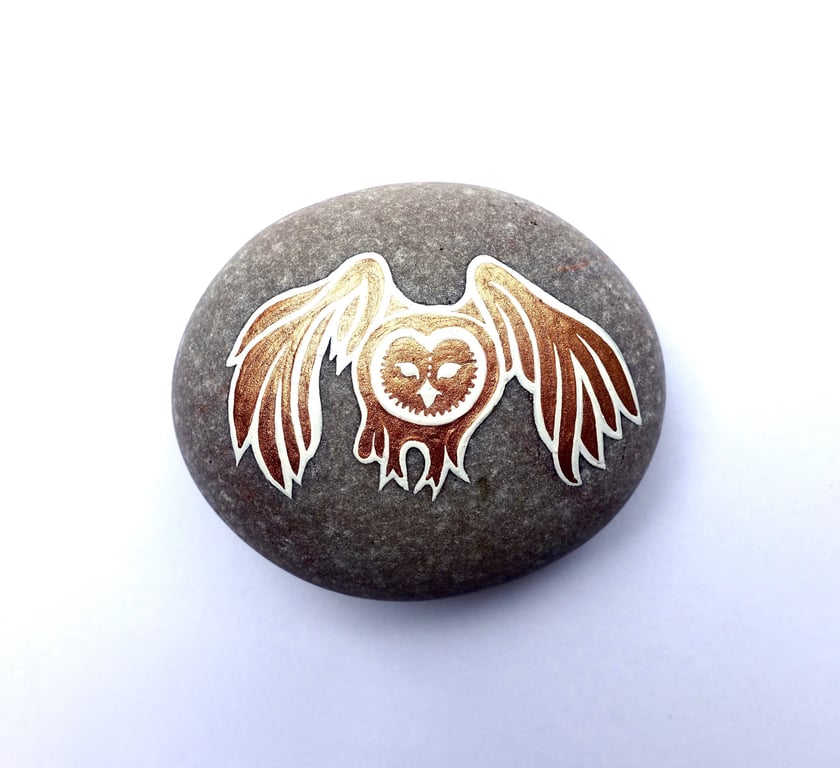 Copper Owl Stone - MADE TO ORDER