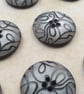 23mm 36L Italian Designer Polyester Buttons x 4 Buttons - Image 2