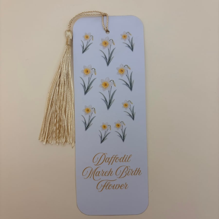 Daffodil Birth Flower Bookmark - March