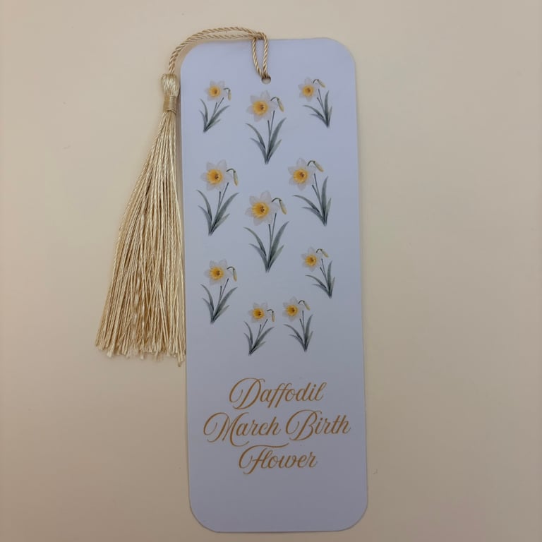 Daffodil Birth Flower Bookmark - March