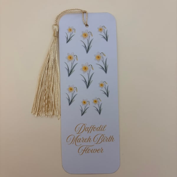 Daffodil Birth Flower Bookmark - March