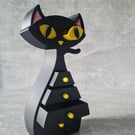 Atomic Cat Jewellery Box, Unique Cat Lover Gift, Decorative Trinket Storage.