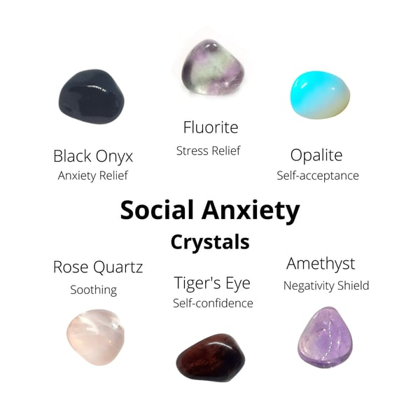 SOCIAL ANXIETY CRYSTAL, Healing Stones, Stress Relief Crystals, Calm Stone, Posi