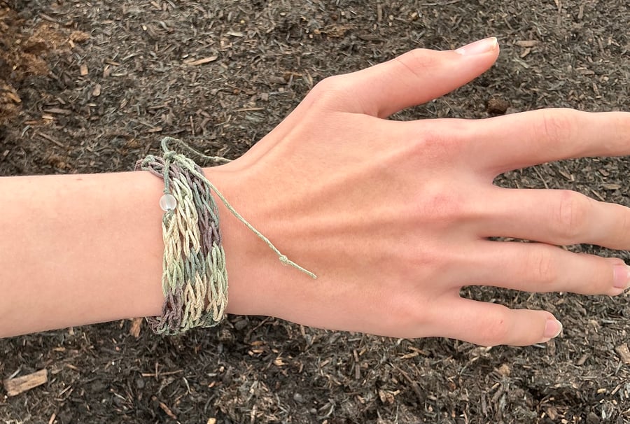 Hemp Bracelet. Beach Jewellery. Wrap Bracelet. Natural Hemp Jewellery. 