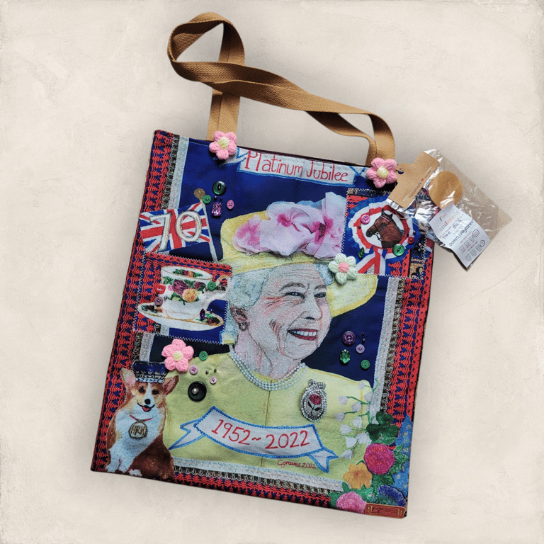 London Queen Tea Towel Book Bag 