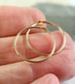 Gold Fill Hoop Earrings 18 mm - Simple overlap closure - 14k Gold Fill - Image 9