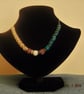 Mottle & Rhinestone Necklace - Image 1